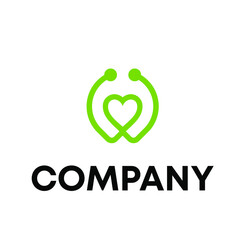 Heart Stethoscope logo design