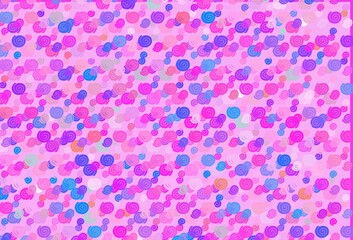 Light Pink, Blue vector background with bubble shapes.