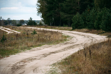 Fototapeta na wymiar Countryside dirt road