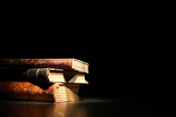 Old Books On Dark
