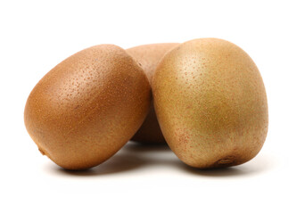 golden kiwi (Actinidia chinensis) on white background