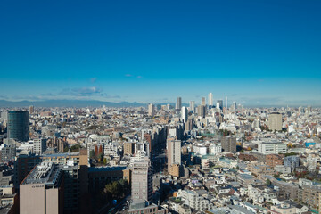 Obraz premium 【東京都】文京区シビックセンターより新宿・池袋方面【2020冬】