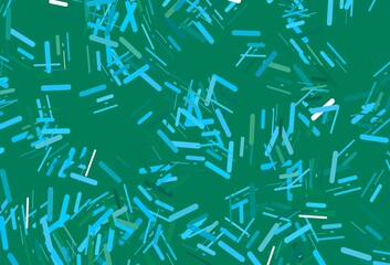 Dark blue, green vector layout with flat lines.