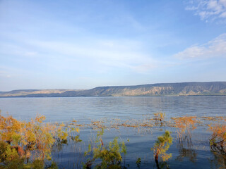A view on the sea of Galilee and Golan heights, Israel landscape