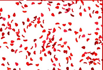 Light Red vector pattern with chaotic shapes.