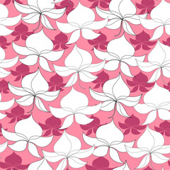 Seamless pattern with flowers. Hand drawn floral background. Artwork for textiles, fabrics, souvenirs, packaging and greeting cards.