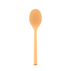 Spoon vector. Wood Spoon on white background.