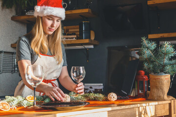 Christmas online holiday remote celebration X mas new year in lockdown coronavirus quarantine covid 19 new normal, social distance, remote communication, stay home vocation, Christmas party online