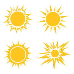 Sun icon set. 