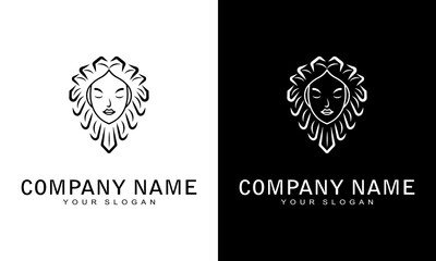 Ilustration vector graphic of Women's Beauty naturally faces inspirational logo design