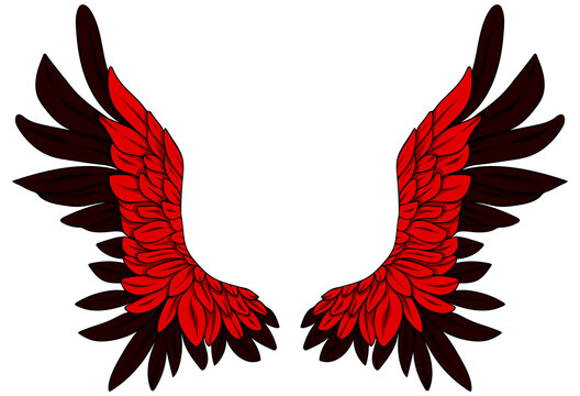 Devil Wings Hd Transparent, Red Devil Devil Wings, Red, Wing