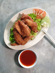Close up a plate of Belacan 