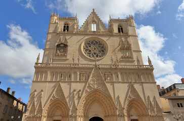 Lyon Cathedral in Lyon, France.