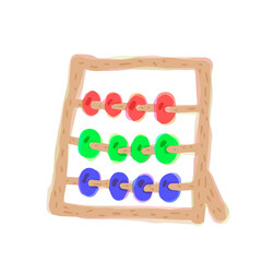 Illustration of Abacus. Hand drawn vector illustration. Cute Illustrations For Kids