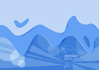 Illustration of vector graphic abstract background blue liquid