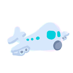 Illustration of Airplane. Hand drawn vector illustration. Cute Illustrations For Kids