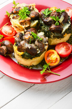 Italian polenta with champignon