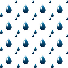 Vector texture made of blue waterdrops on the white background.