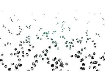 Light Green vector background with bubbles.