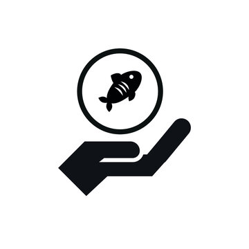 Vector image. Fish transport icon.