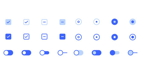 form radio button check box switch icon design