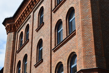 Fototapeta na wymiar Brick old building in Germany