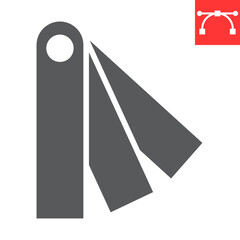 Color charts glyph icon, multicolor and color pallete, pantone colors sign vector graphics, editable stroke solid icon, eps 10.