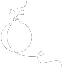Christmas decoration elements drawing ball, vector illustration