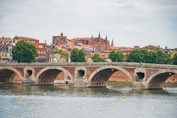 Fototapeta premium Bridge and river in Toulouse