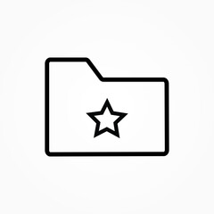 favorite folder access icon vector illustration