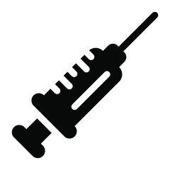 
An icon of a syringe in solid style
