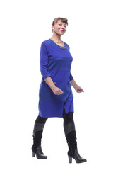 Fototapeta premium Woman walking towards the camera and smiling