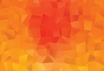 Light Yellow, Orange vector polygonal template.