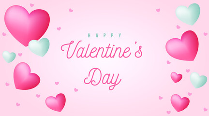 Happy Valentine's Day Background Banner Illustration Vector