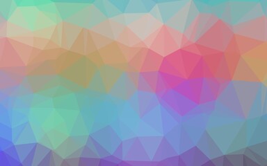 Fototapeta premium Light Multicolor, Rainbow vector blurry triangle template.