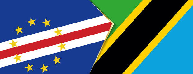 Cape Verde and Tanzania flags, two vector flags.