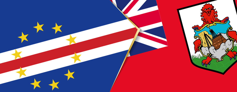 Cape Verde and Bermuda flags, two vector flags.