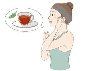 美容のためにお茶を取り入れる　肌色