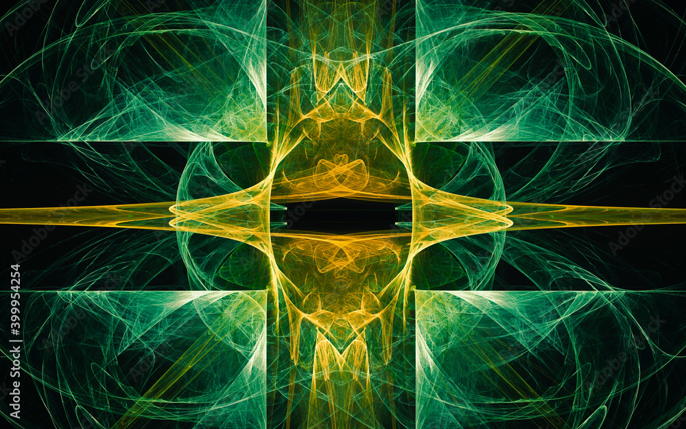 Fototapete digital generated image in the form of abstract geometric shapes of various shades and colors for us