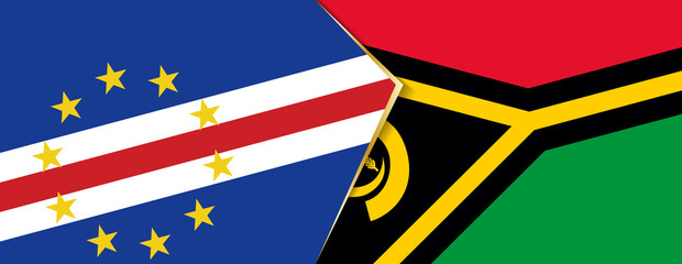 Cape Verde and Vanuatu flags, two vector flags.