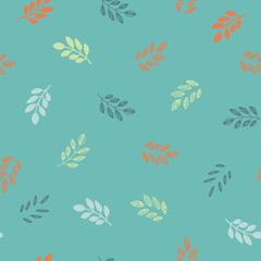 Seamless pattern with leaves
