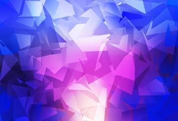 Obraz premium Light Blue, Red vector polygonal pattern.