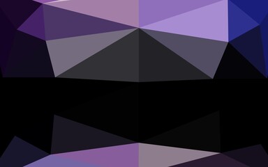 Obraz premium Dark Purple vector polygon abstract layout.