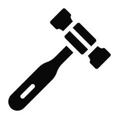 
An editable icon of reflex hammer in solid design
