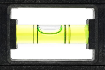 Tubular spirit level macro shot
