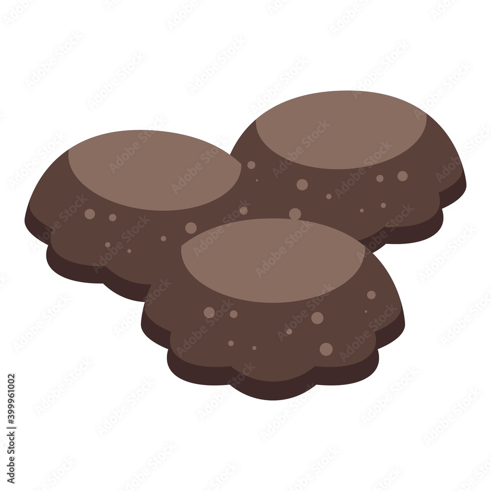 Poster chocolate paste candy icon. isometric of chocolate paste candy vector icon for web design isolated o