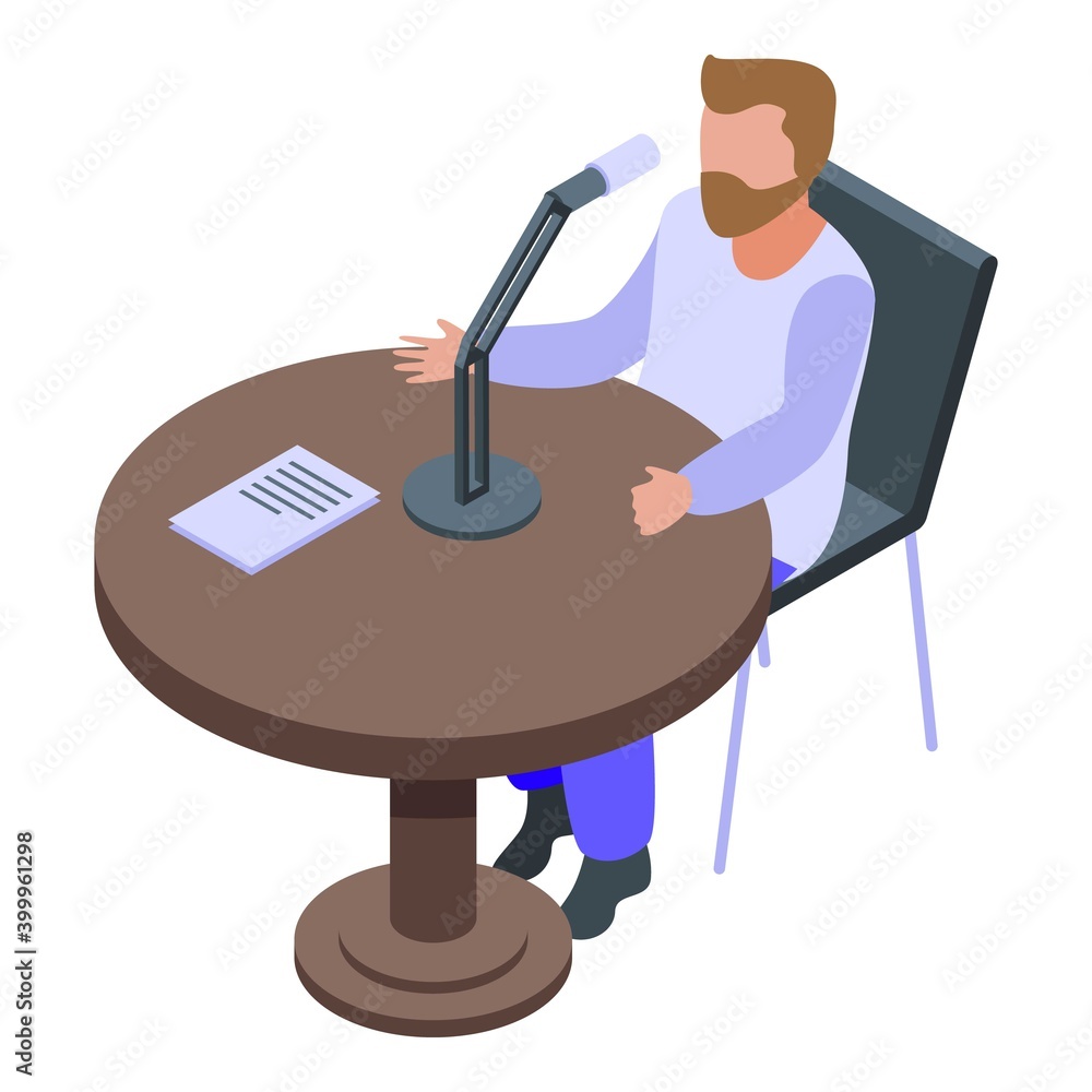 Poster live radio icon. isometric of live radio vector icon for web design isolated on white background