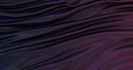 gradient blue purple and yellow silk fabric background., luxury smooth background, wave silk satin, abstract, 3D render