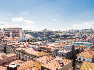 Panoramic view of Old Porto city, Portugal