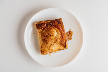 Breakfast pastry. Breads. Classic American bread. Bread made with bananas, walnuts sugar and butter. Baked to a golden brown and served with fresh banana slices and butter. 
